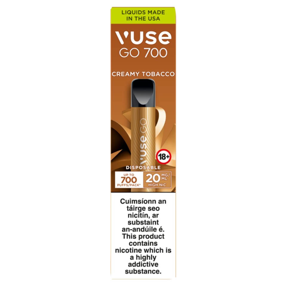 Vuse Go 700 Disposable Creamy Tobacco Vape 20Mg/Ml