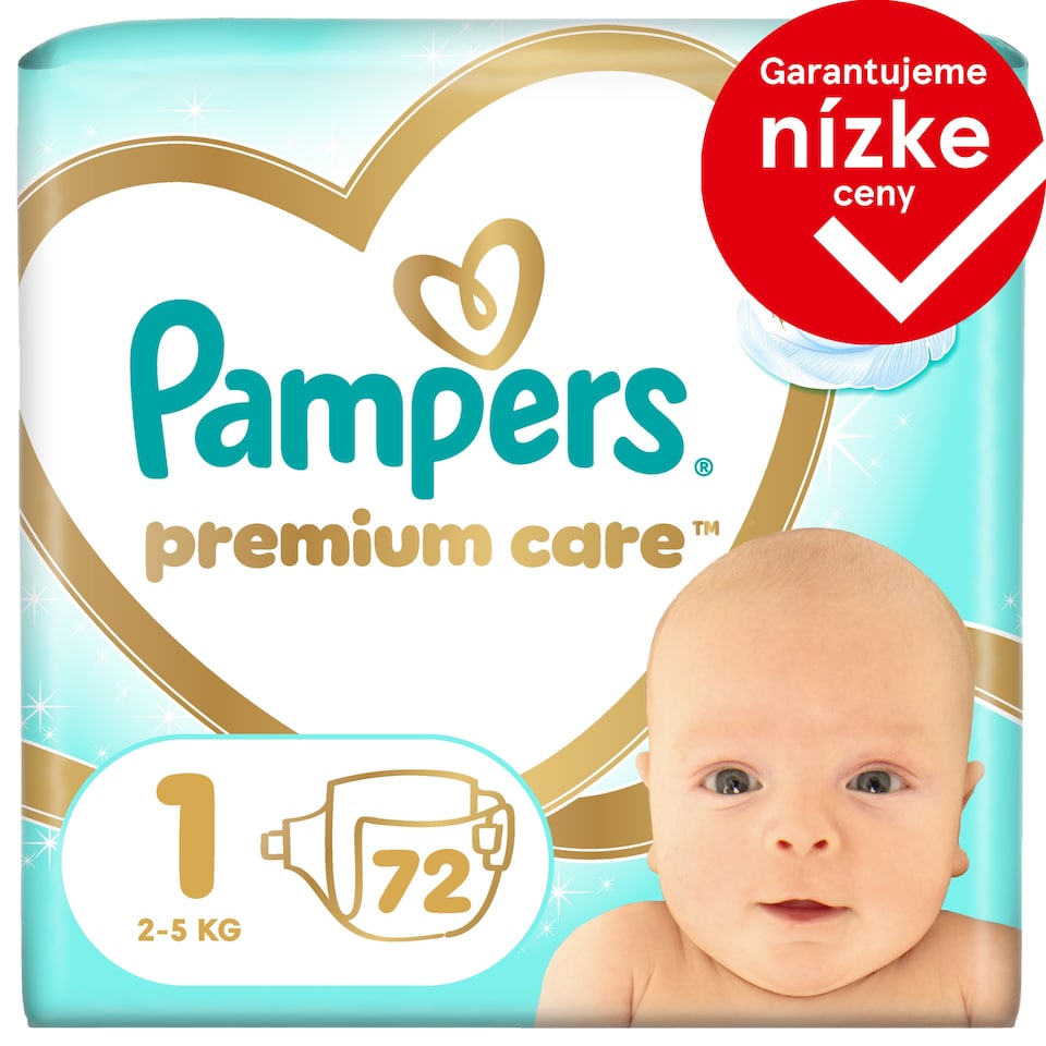 obrázok 1 z Pampers Premium Care veľkosť 1, 72 Plienok, 2kg-5kg