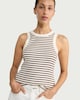 image 2 of F&F Cotton Rich Ribbed Vest in Multi Brown