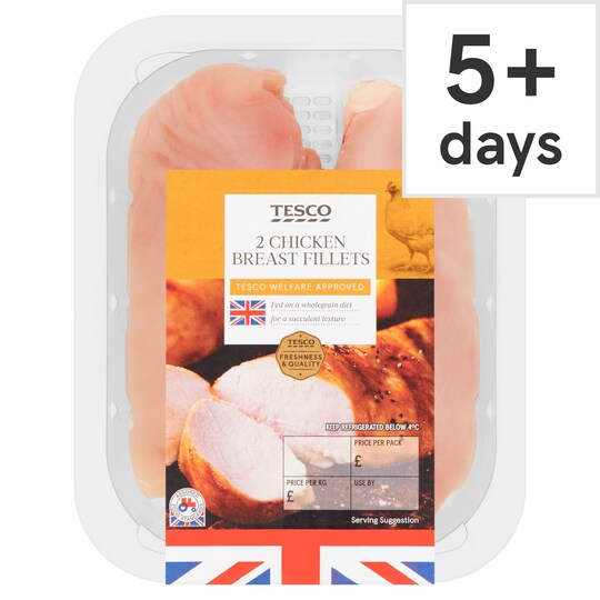 Tesco 2 British Chicken Breast Fillets 300G Tesco Groceries