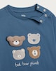 image 3 of F&F Baby 2-Piece Cotton Rich Best Bear Friends Top and Leggings Set in Navy