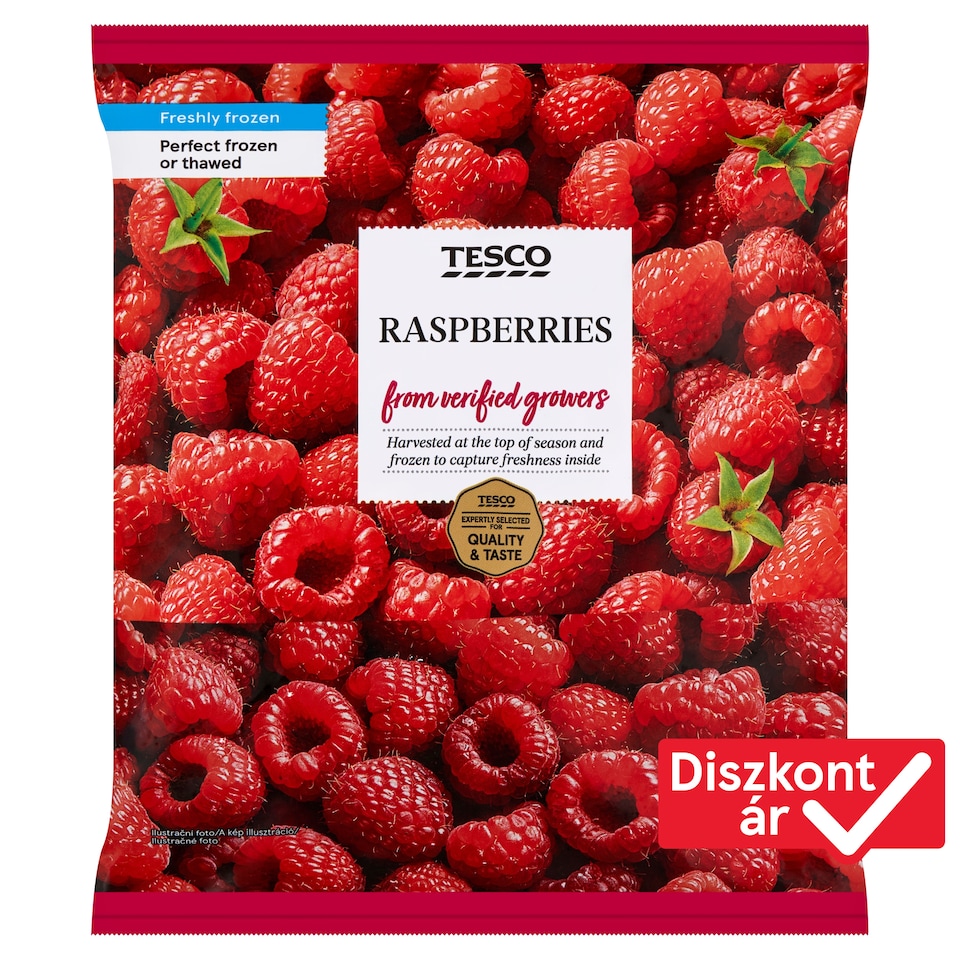 Tesco gyorsfagyasztott málna 450 g 