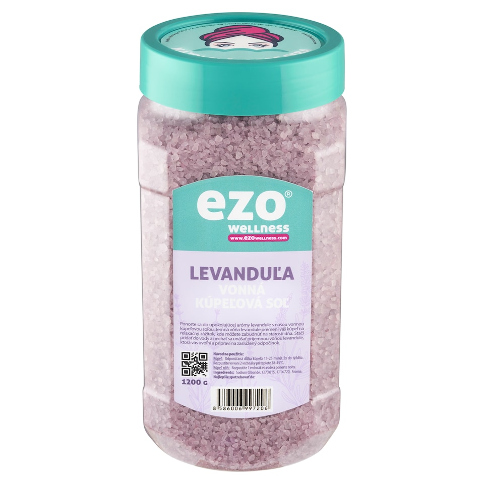obrázok 1 z Ezo Wellness levanduľa vonná kúpeľová soľ 1200 g