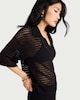 image 2 of F&F Pure Cotton Knitted Co-ord Shirt in Black