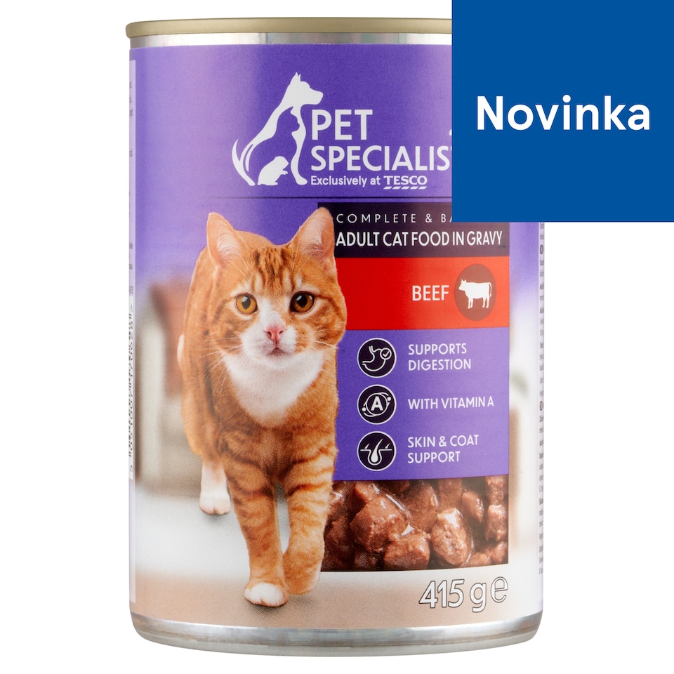 Pet Specialist Complete Food for Adult Cats Chunks with Beef in Sauce 415 g