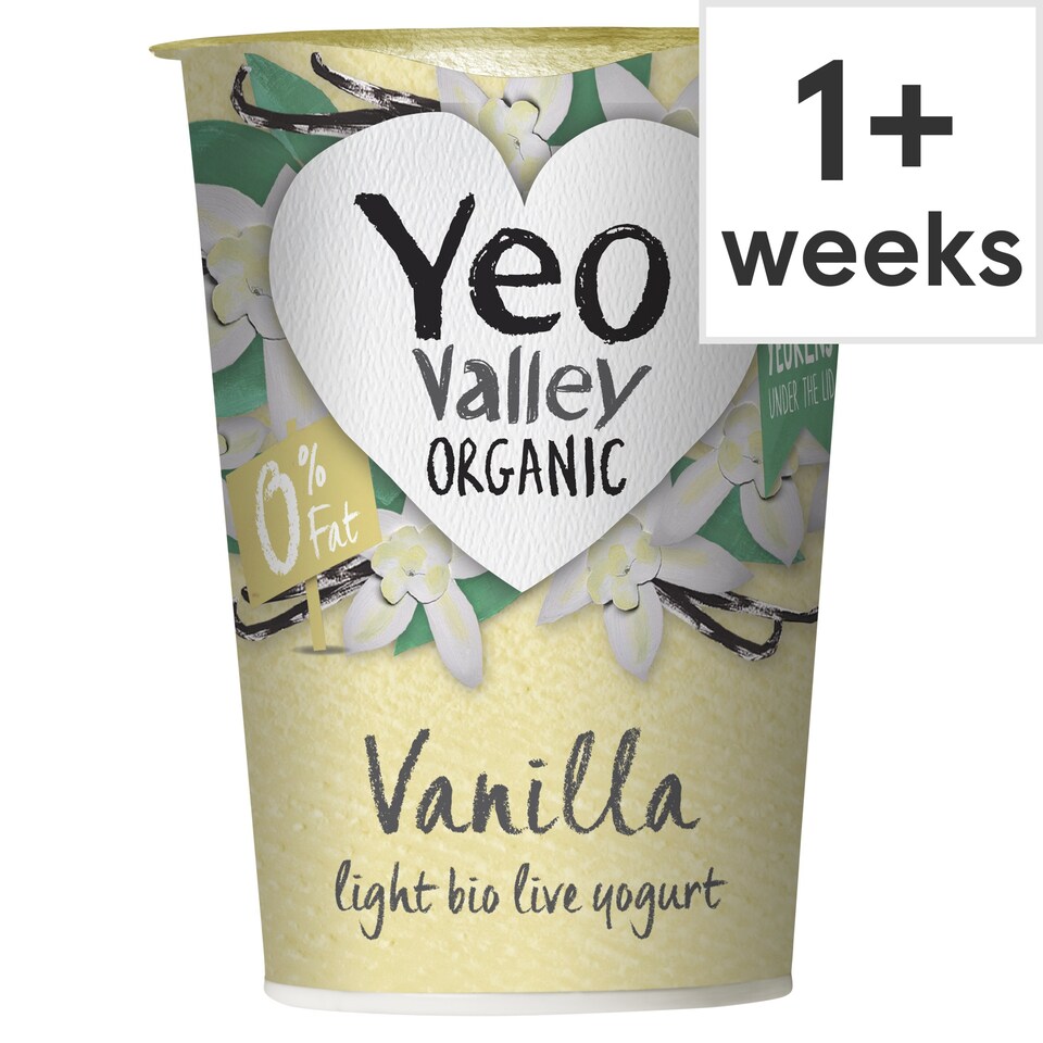 Yeo Valley 0 Fat Vanilla Yogurt 450G Tesco Groceries