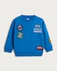 image 4 of F&F Boys Cotton Rich Speed Motorsports Slogan Sweatshirt in Blue