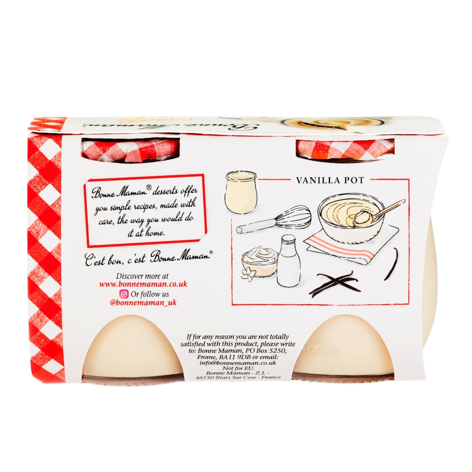 image 1 of Bonne Maman Vanilla Pot 2x115g