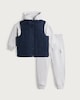 image 4 of F&F Boys 3-Piece Cotton Rich Hoodie, Gilet and Joggers Set in Blue