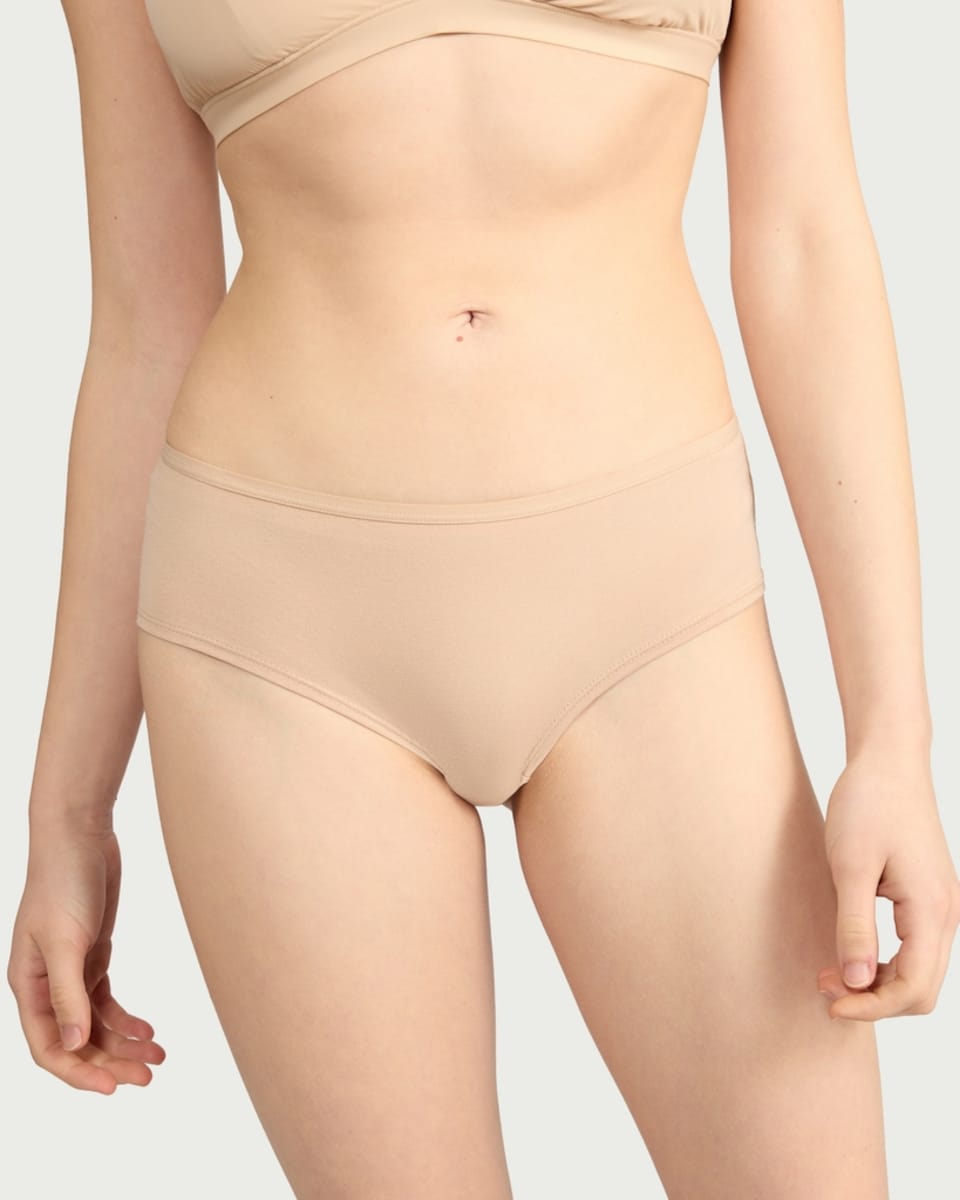 image 1 of F&F 5-Pack Cotton Rich High Rise Shorts in Nude