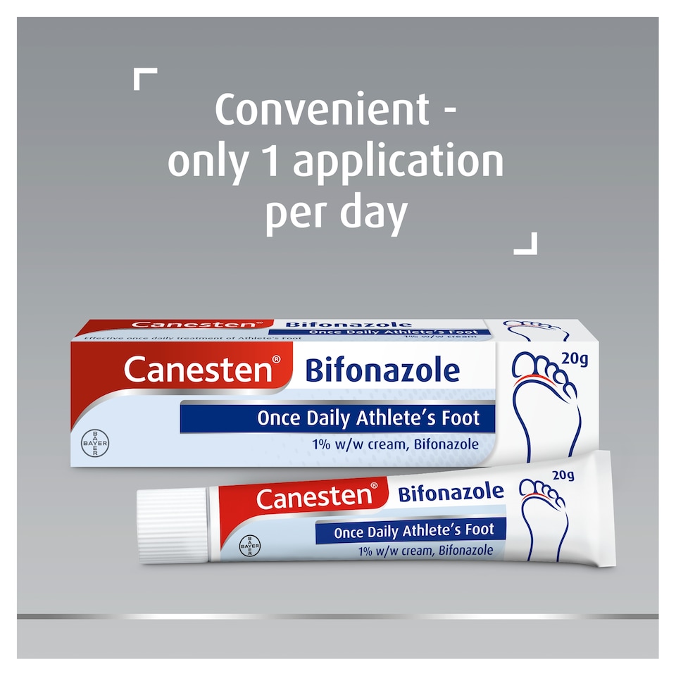 image 1 of Canesten Bifonazole Foot Cream for Athlete's Foot 20g