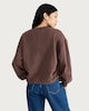image 3 of The F&F Edit Cotton Rich Ruched Side Tie Detail Sweatshirt in Brown