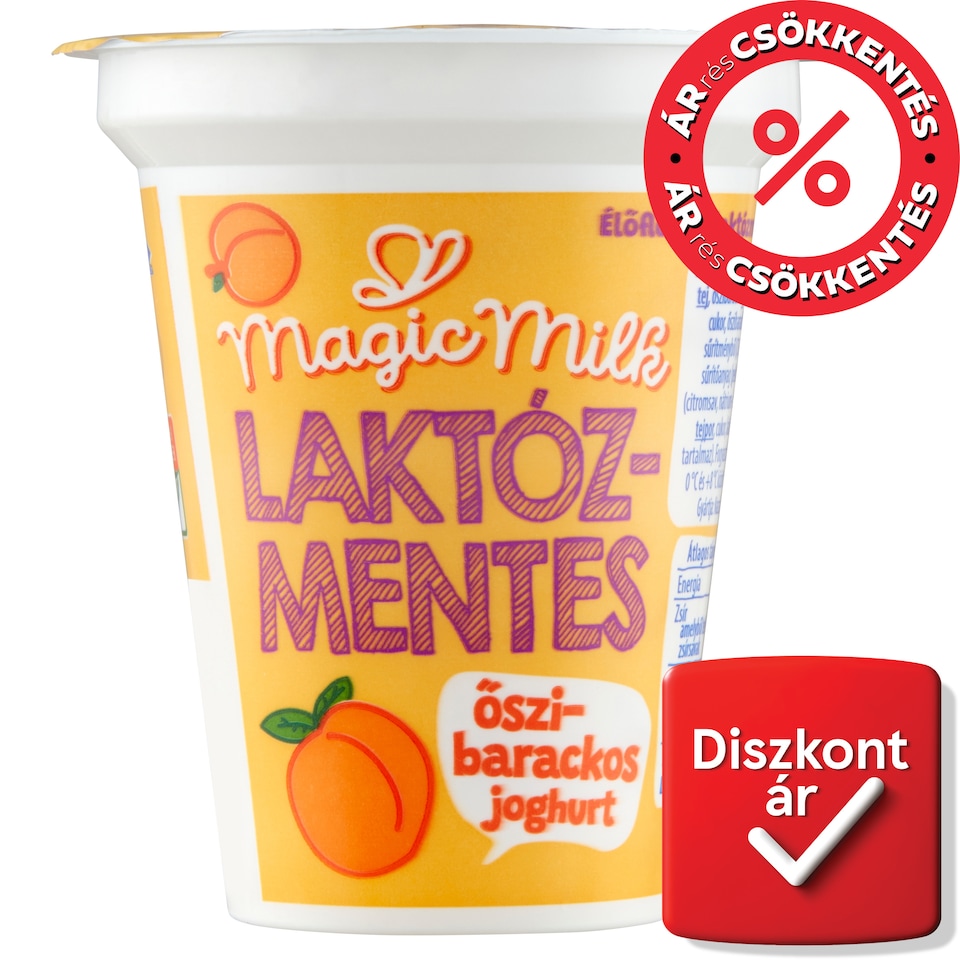 Magic Milk laktózmentes, élőflórás, joghurt őszibarackkal 150 g  1. kép