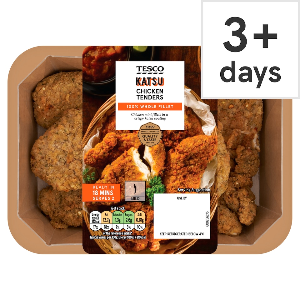 Tesco Katsu Chicken Tenders 320g