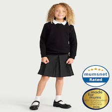 F&F School Girls 2-Pack Pleated Kilt Skirts in Grey