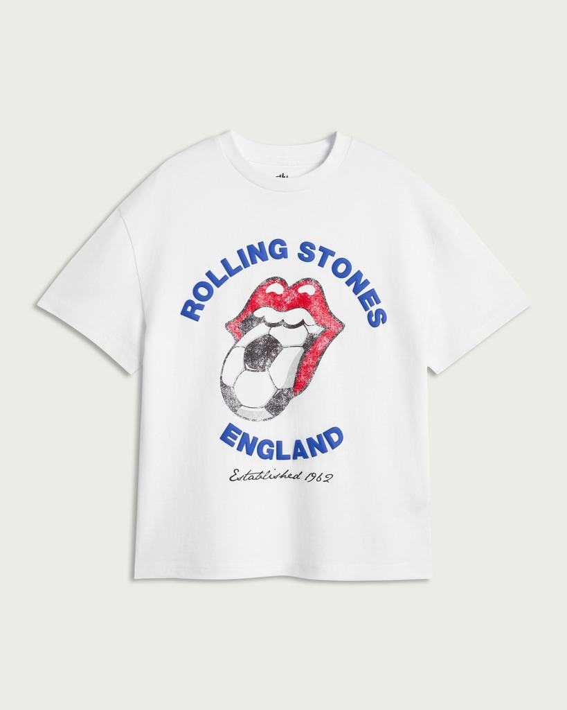 Rolling Stones England T-Shirt in White - Tesco Groceries