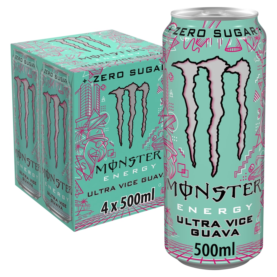 Monster Energy Zero Sugar Ultra Vice Guava 4x500ml