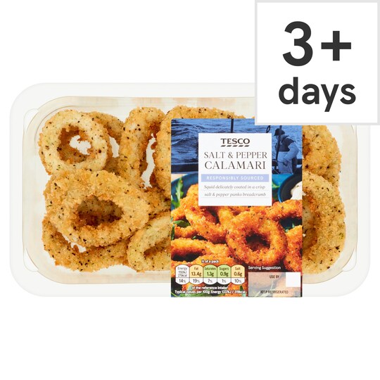 Tesco Salt & Pepper Calamari 200G Tesco Groceries