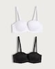 image 5 of F&F 2-Pack Multiway Strapless Bras in Multi Black White