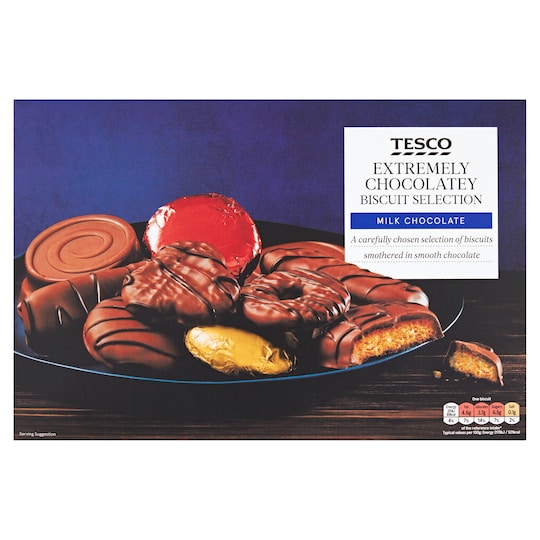 Tesco Milk Chocolate Biscuit Selection 450G Tesco Groceries