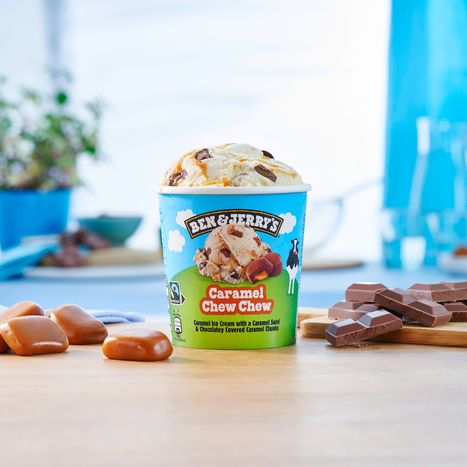 image 1 of Ben & Jerry's Caramel Chew Chew Ice Cream Tub 465ml