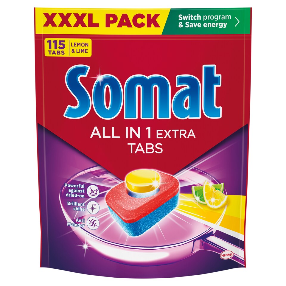 Somat All in One Extra Lemon & Lime mosogatógép tabletta 115 db