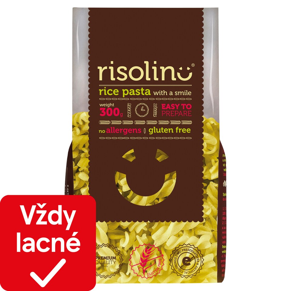 Risolino Fusilli ryžové cestoviny prirodzene bezlepkové 300 g