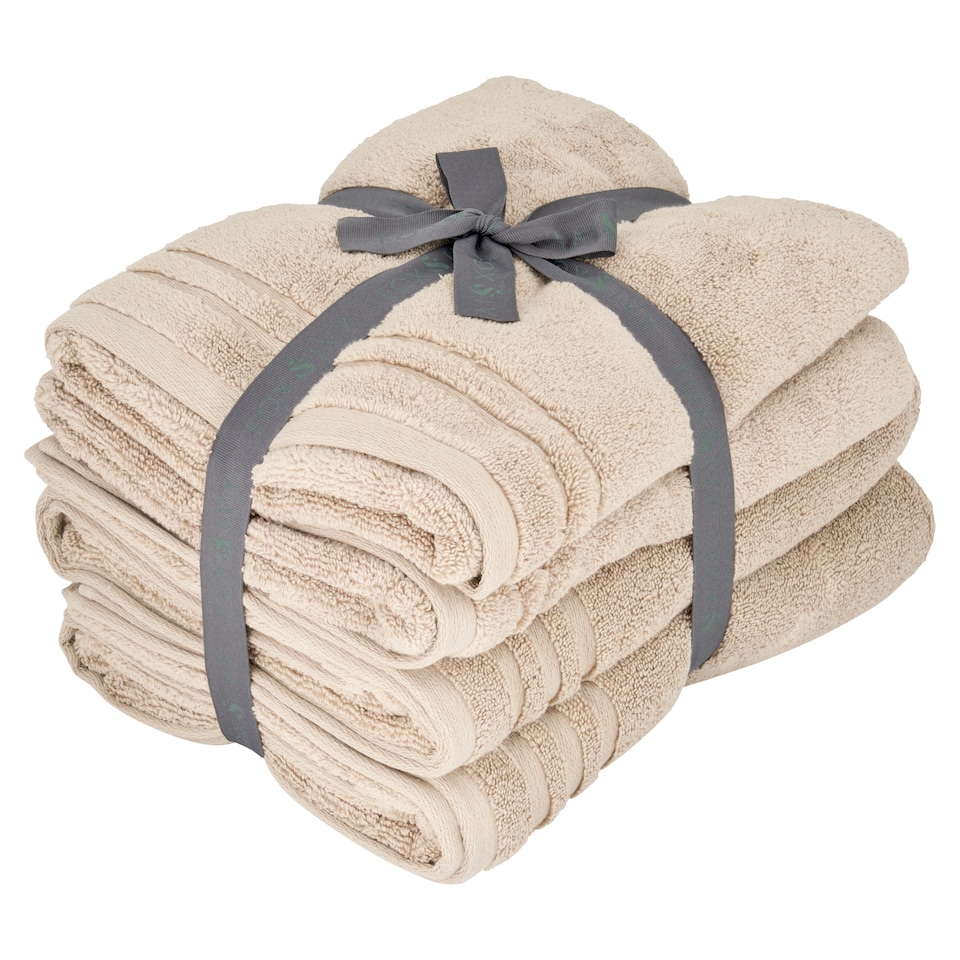 Fox & Ivy 4 Piece Hygro Cotton Tencel Towel Bale Mole