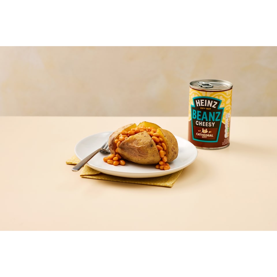image 1 of Heinz Cathedral City Cheesy Baked Beans 390G