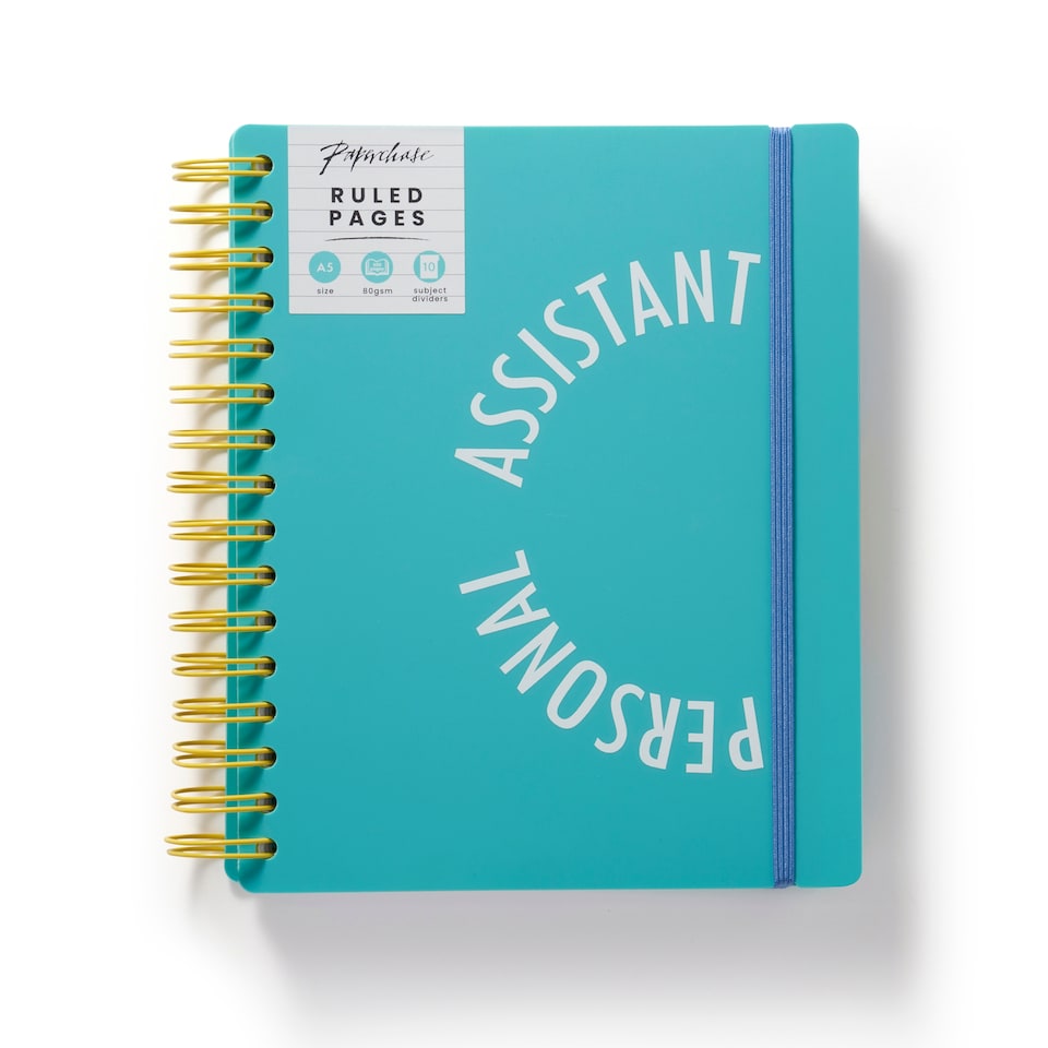 image 1 of Paperchase Rainbow A5 10 Subject Personal Assistant Notebook
