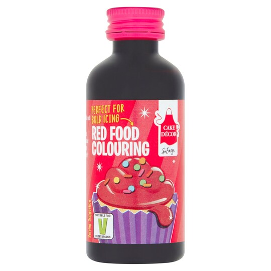 Cake Decor Red Food Colouring 60Ml Tesco Groceries