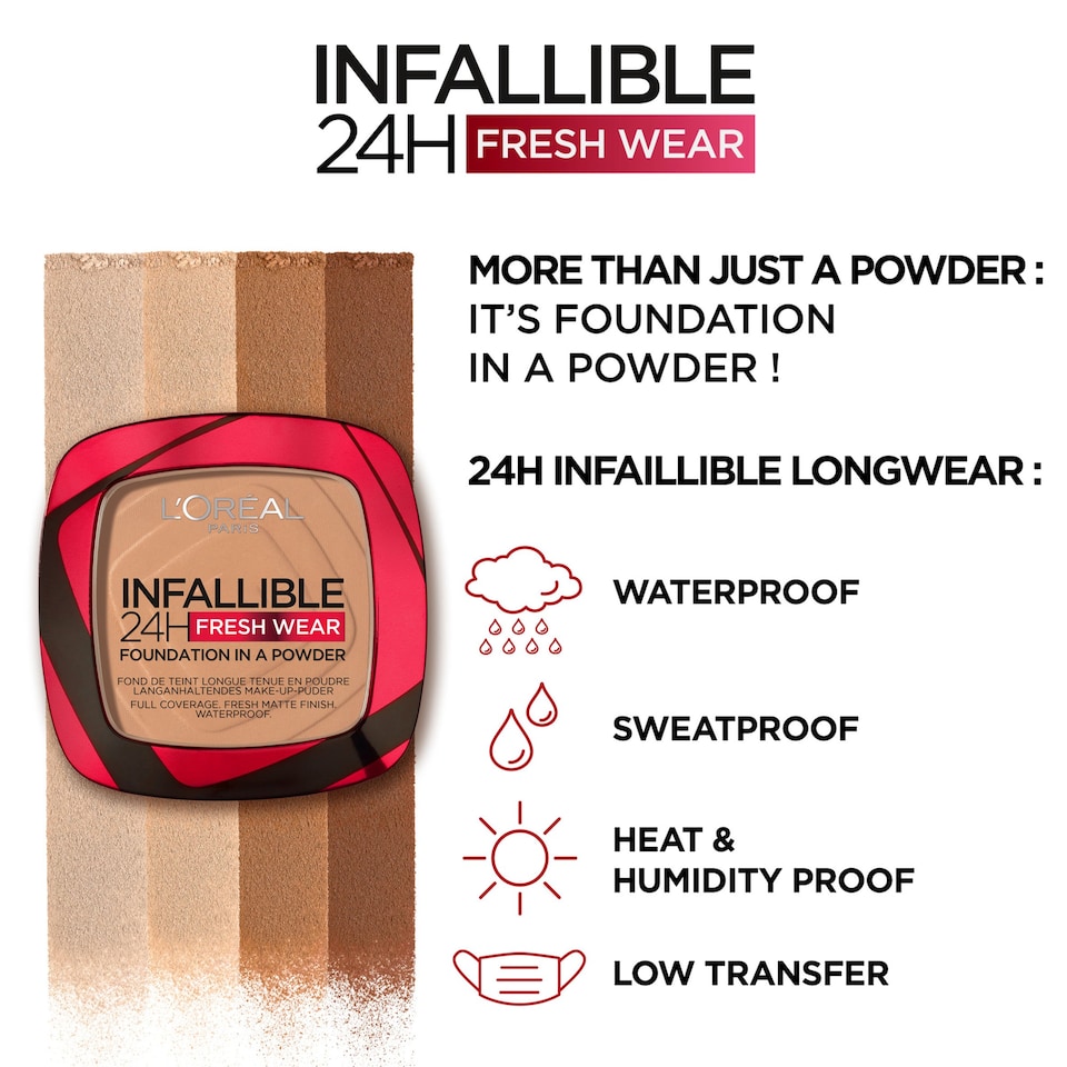 image 1 of L'Oreal Infallible 24 Hour Foundation Powder Golden Beige 9G