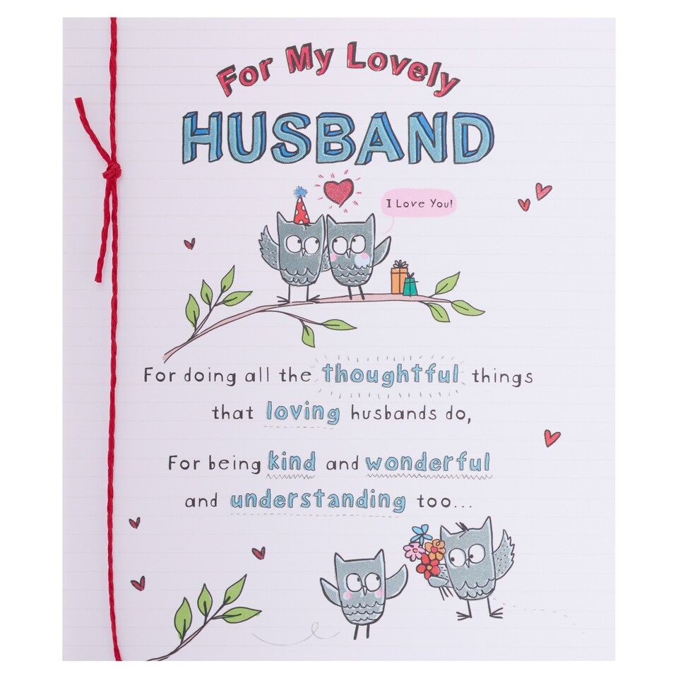 Carlton Birthday Card For My Lovely Husband