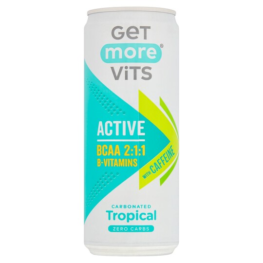 Get More Vitamins Bcaa Sparkling Tropical Drnk330ml Tesco Groceries