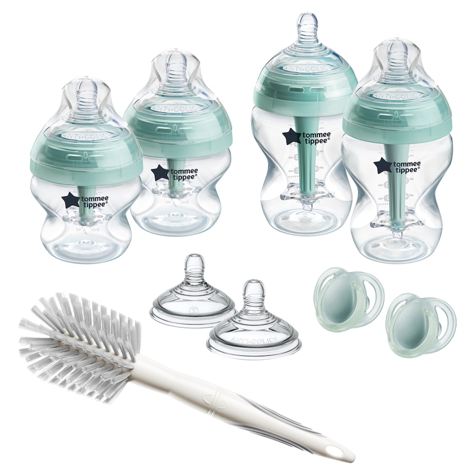 image 1 of Tommee Tippee Advanced Anti-Colic Newborn Baby Bottle Starter Kit, Mixed Sizes