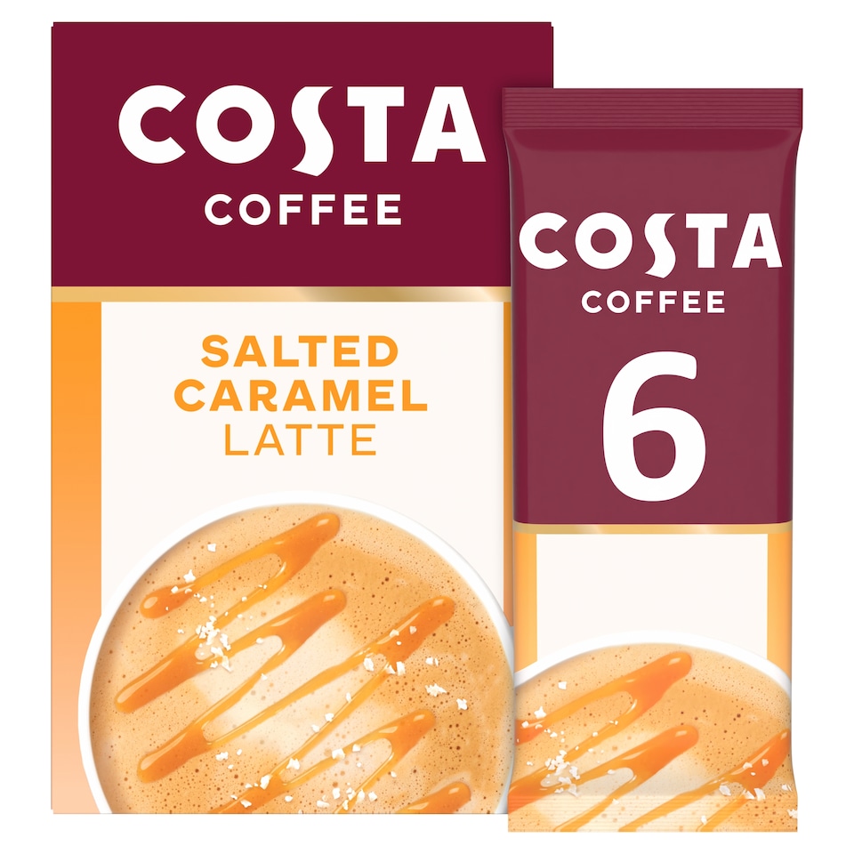 Costa Salted Caramel Latte Coffee 6X17g
