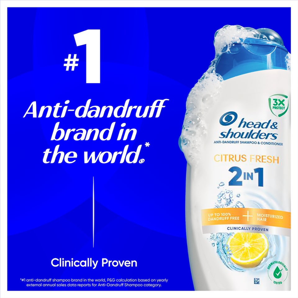image 1 of Head & Shoulders 2 in 1 Citrus Fresh Shampoo & Conditioner 330ml