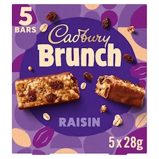 Cadbury Brunch Raisin Milk Chocolate Cereal Bars 5 x 28g