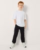 image 2 of F&F Active Boys TECHSPORT Cuffed Joggers in Black