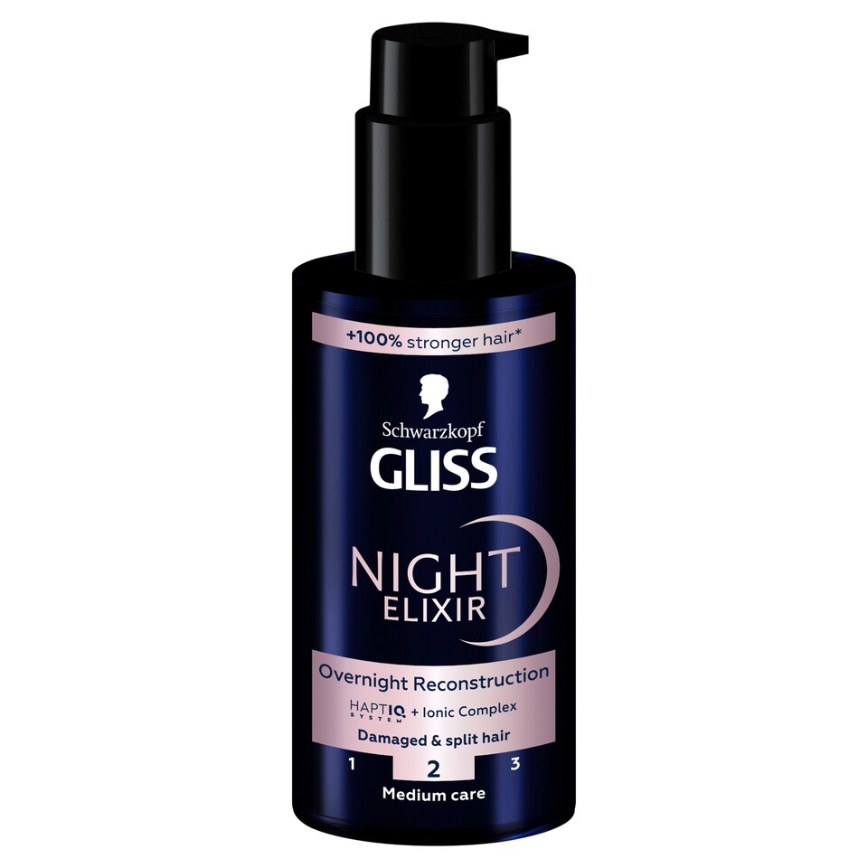 obrázok 1 z Schwarzkopf Gliss Night Elixir Overnight Reconstruction nočný elixír na vlasy 100 ml