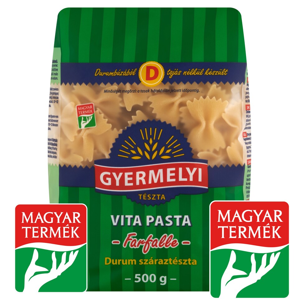 Gyermelyi Vita Pasta Farfalle durum száraztészta 500 g