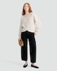image 1 of F&F Knitted Twist Front Jumper with Wool in Neutral