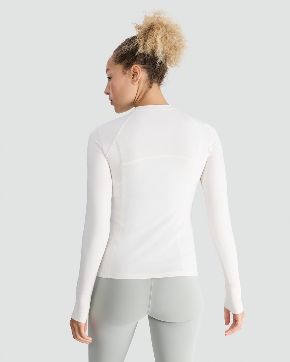 image 1 of F&F Active Quick Dry Long Sleeved Top in Cream