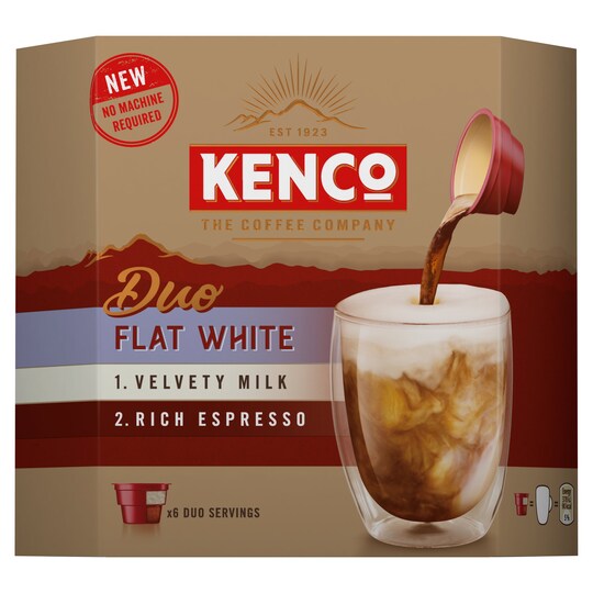 Kenco Duo Flat White Instant Coffee 6X21.6G Tesco Groceries