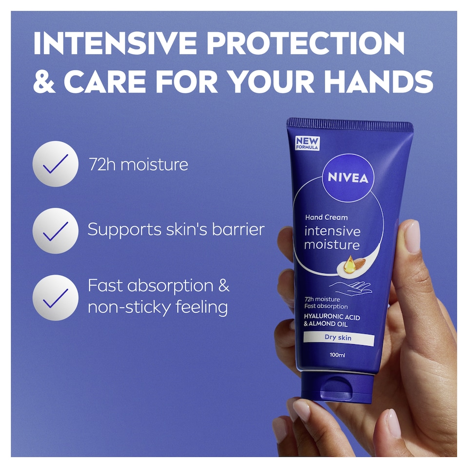 image 1 of NIVEA Almond Oil & Shea Butter Intensive Hand Cream Dry Skin 100ml