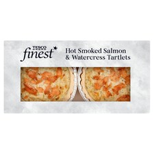Tesco Finest Hot Smoked Salmon & Watercress Tartlets 260G