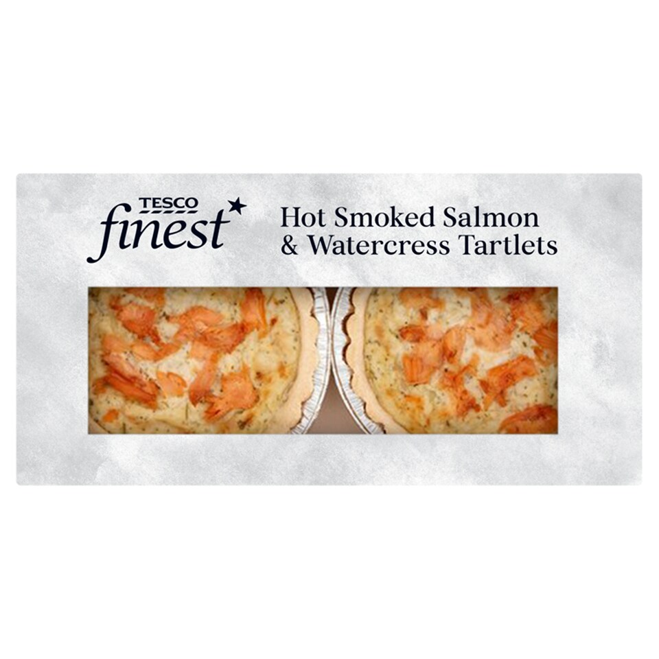 Tesco Finest Hot Smoked Salmon & Watercress Tartlets 260G