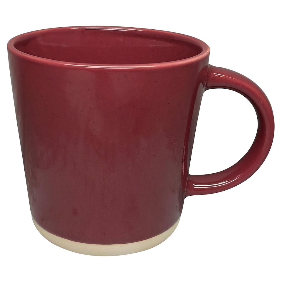 F&F Home Biscuit Base Burgundy Mug 