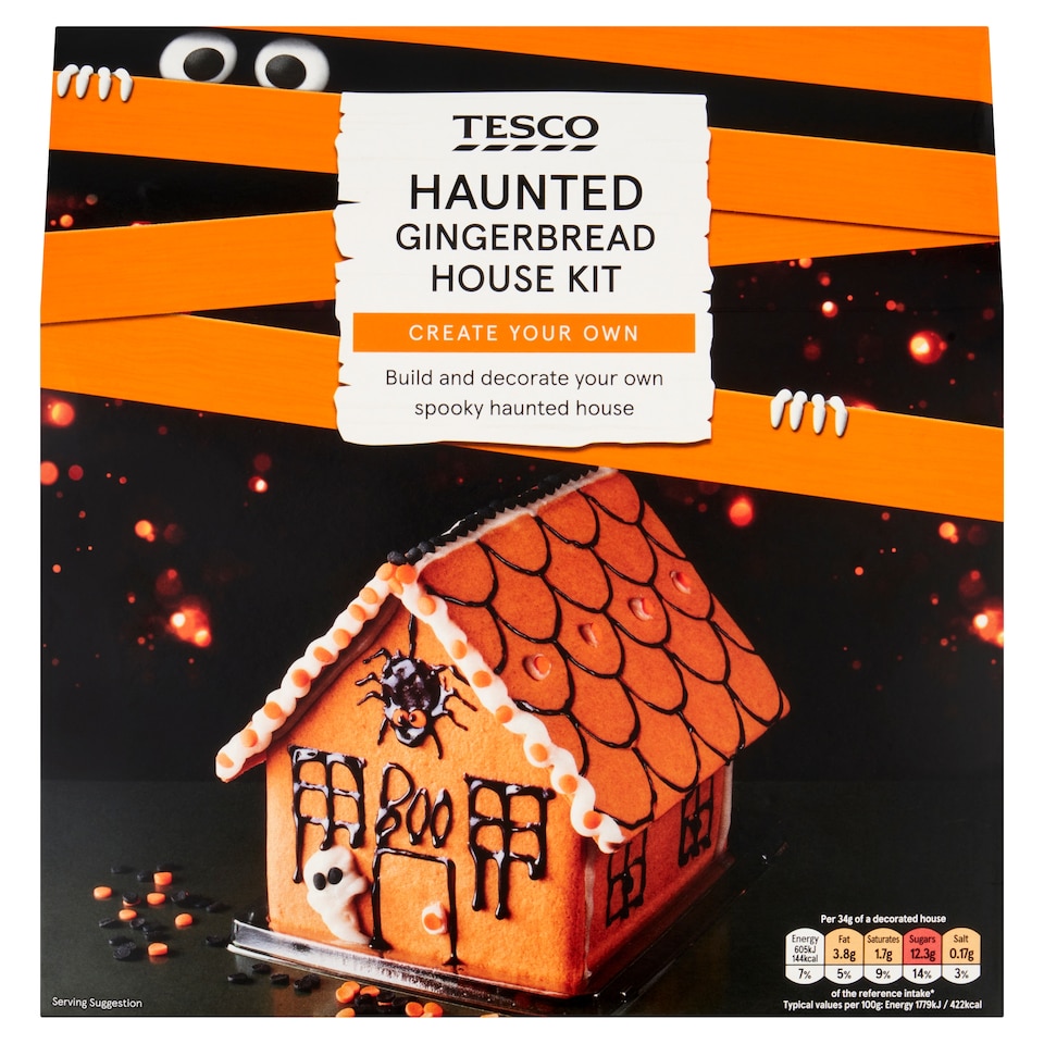  Tesco Halloween Haunted Gingerbread House DYO Kit 622g