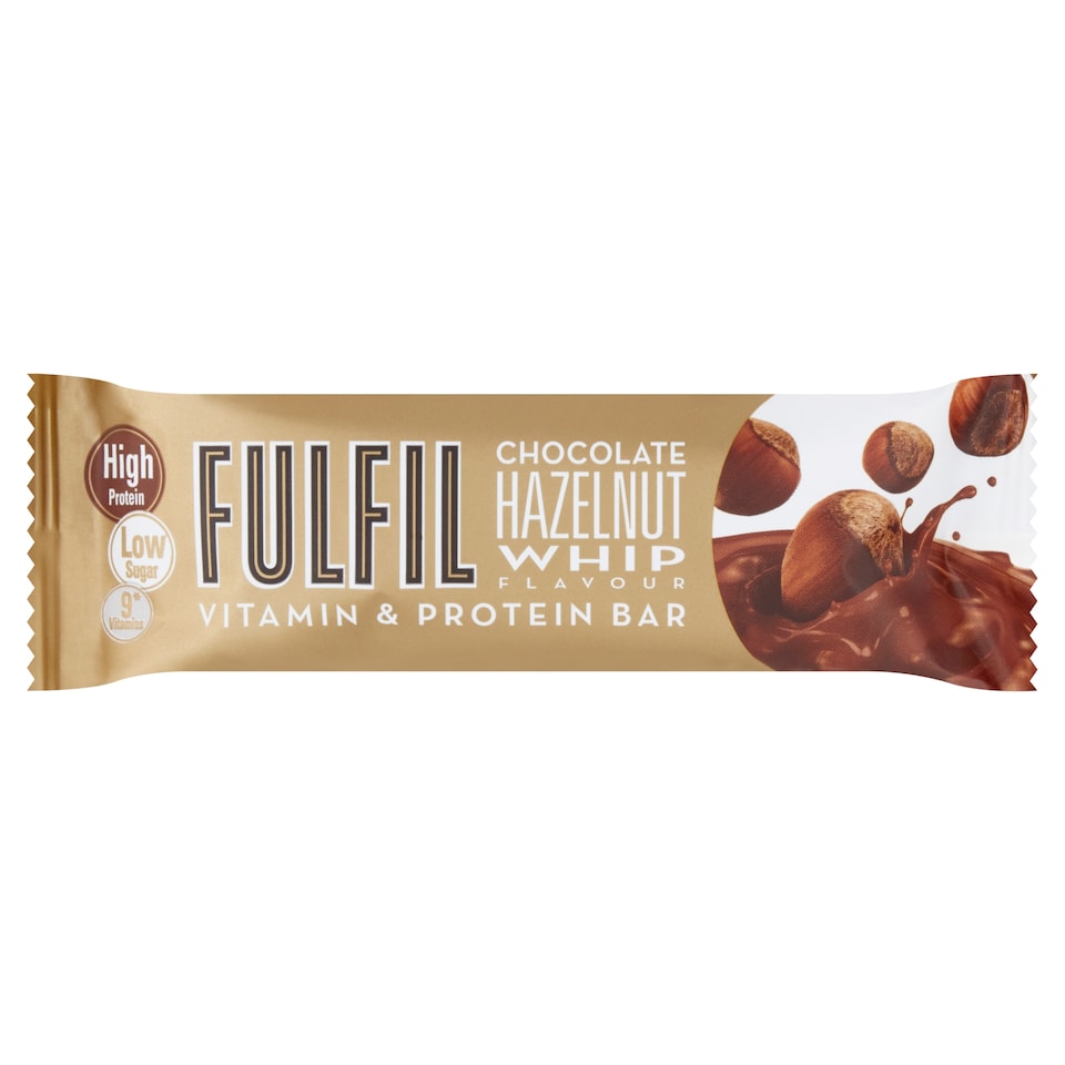 Fulfil Chocolate Hazenut Whip Vitamin Protein Bar 55G
